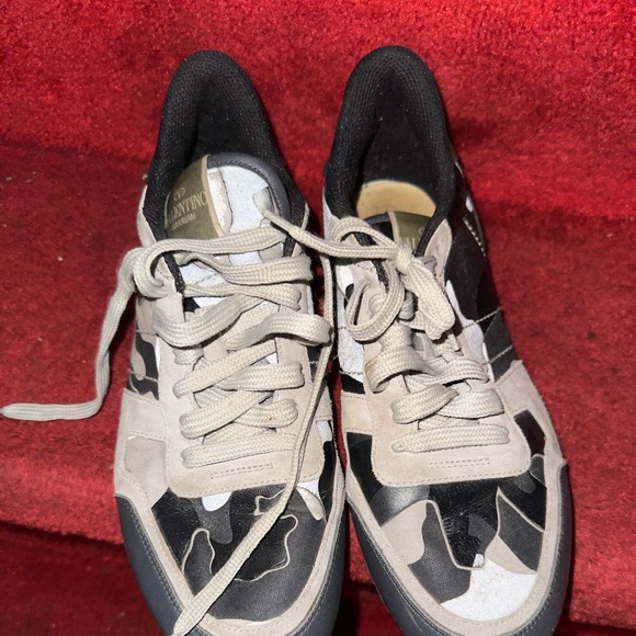Valentino Black and Gray Men's Sneakers